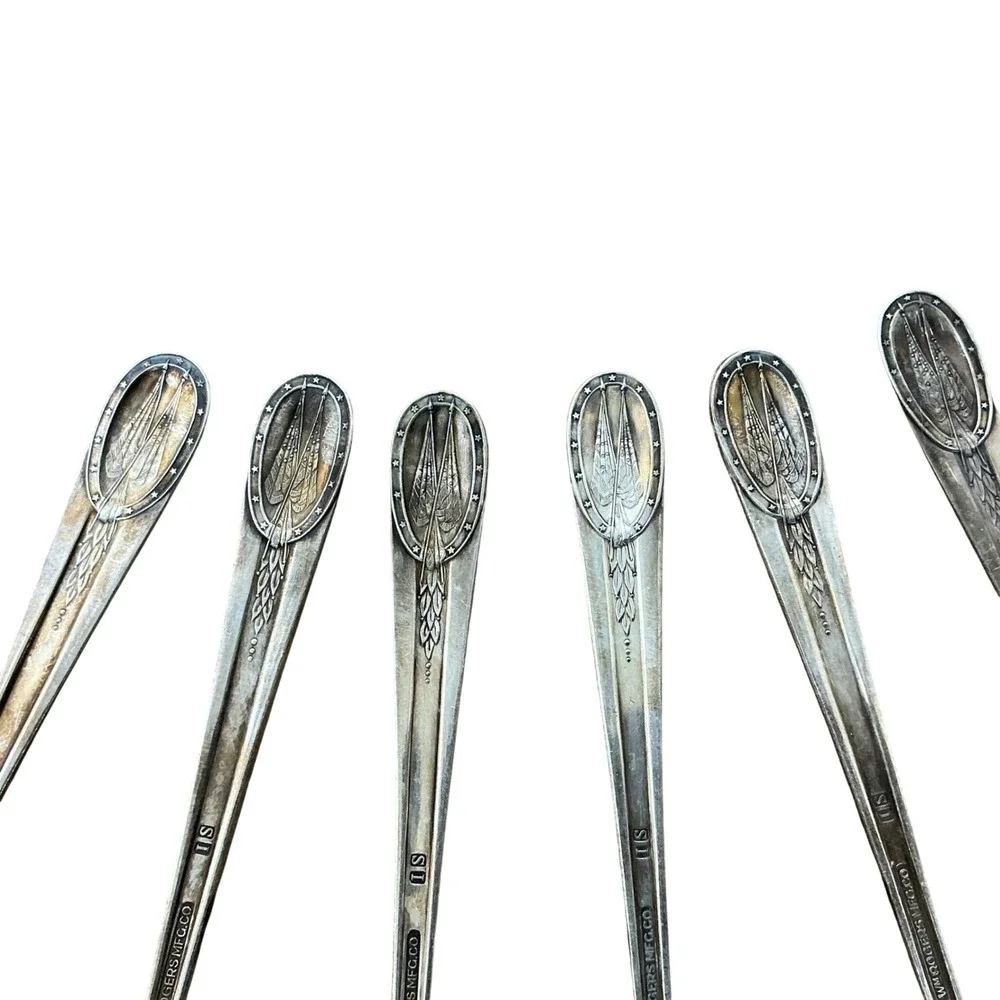 Vintage WM Rogers Presidential Spoon Series‎ Lot of 7 US History Silverplate